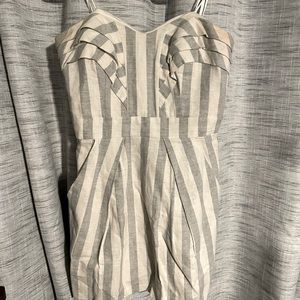 Strapless striped dress